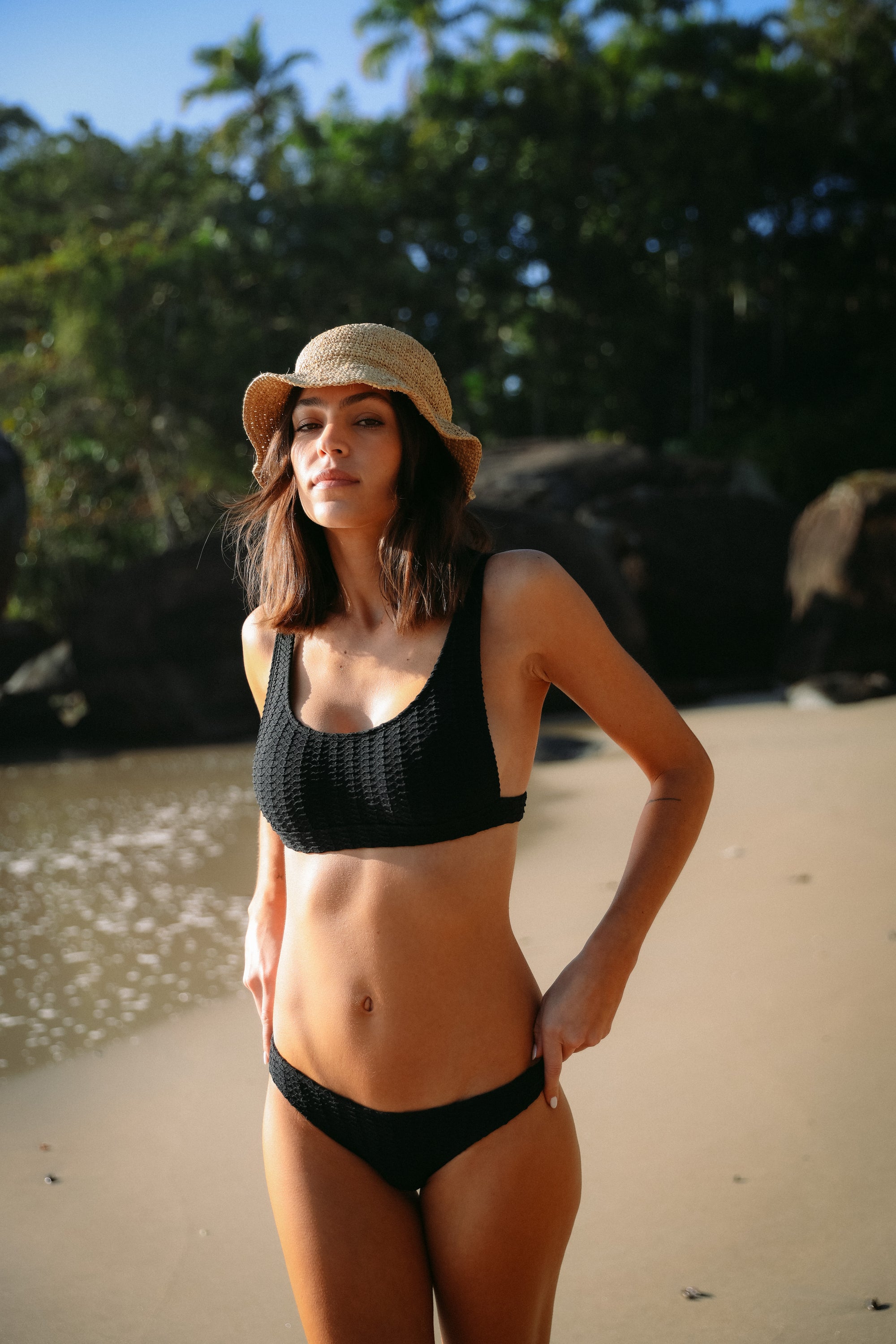 ARIZONA TEXTURED BIKINI - BLACK