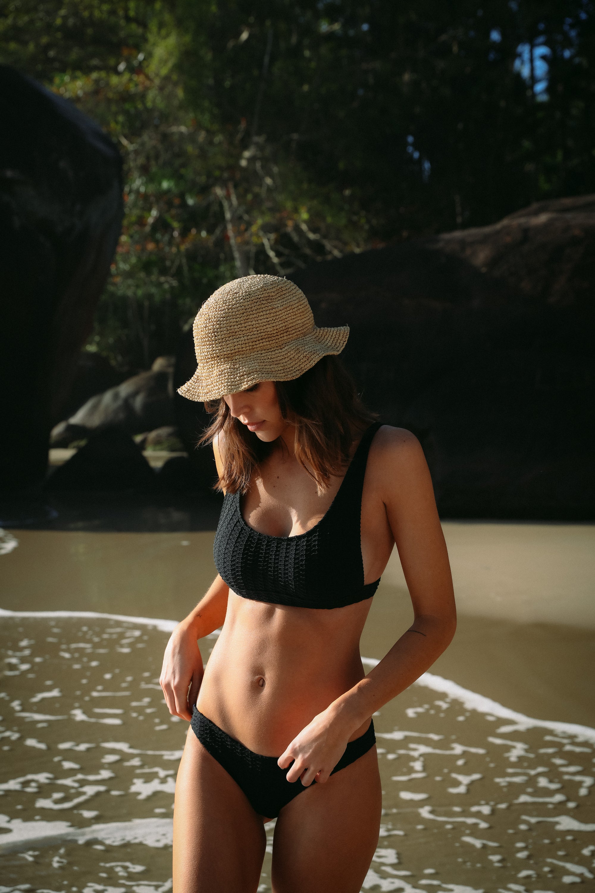 ARIZONA TEXTURED BIKINI - BLACK