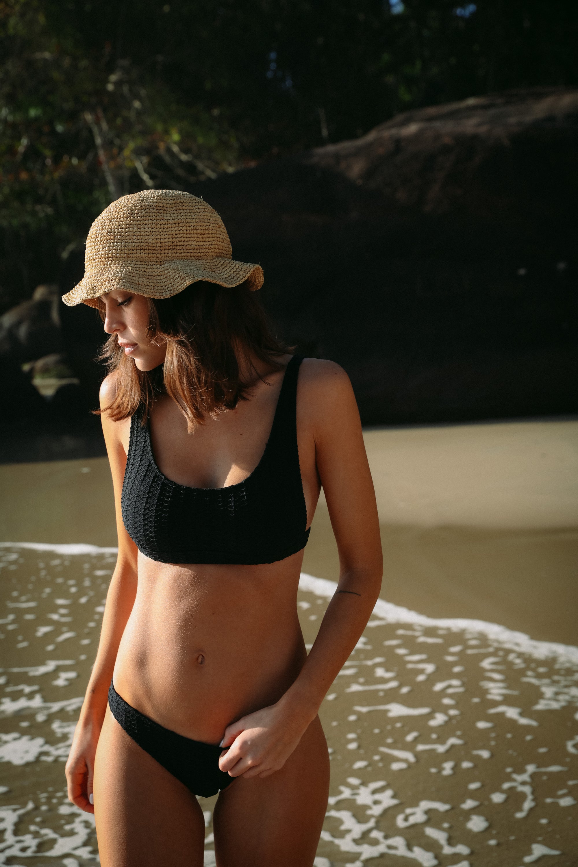 ARIZONA TEXTURED BIKINI - BLACK