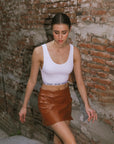 LOLA SKIRT - CAMEL